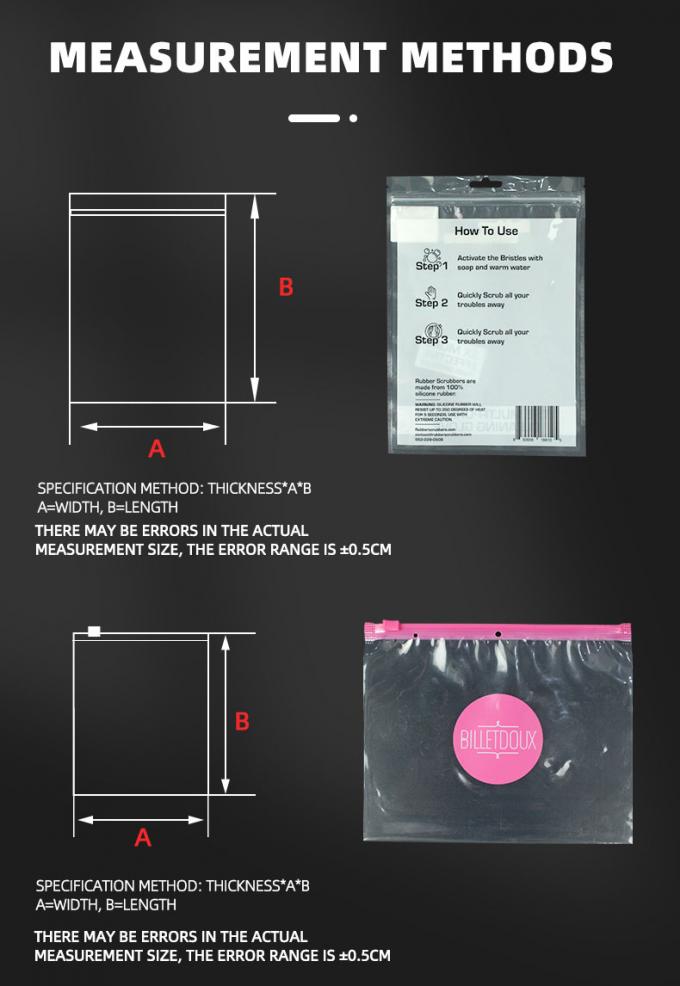 Niestandardowe samozamykające się torby z zamkiem CPE z nadrukowanym logo 3