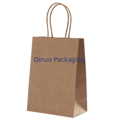 Brązowe niestandardowe logo Prezent Torba papierowa Kraft z uchwytem Torba na kawę