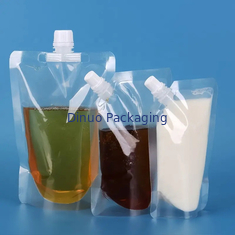 Niestandardowe drukowanie wklęsłe Stand Up Liquid Pouch Przezroczyste etui na sok z wylewką