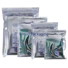 Srebrna osłonięta antystatyczna torba ESD Zip Lock / Open Top Grubość 0,03 - 0,15 mm