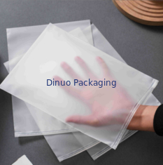 Przezroczysta, matowa plastikowa torba strunowa CPE PE z możliwością recyklingu i pyłoszczelnością