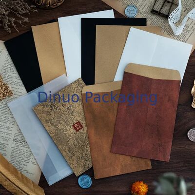 Vintage Kraft Paper Envelopes For Letter Writing Invitation Gift Card Packaging Wypakowanie kartek podarunkowych