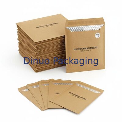 60gm do 180gm Kraft Bubble Mailers Poly Bubble Inside Material Pack Of 15 Ochronne koperty pocztowe Idealne dla biznesu