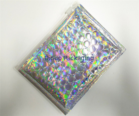 Dostosowane holograficzne koperty bąbelkowe Błyszczący kolor z zamknięciem Ziplock do recyklingu