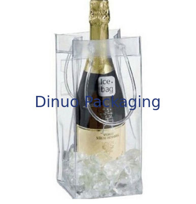 Niestandardowe torby do pakowania PVC, przezroczysta plastikowa torba chłodząca do pakowania wina