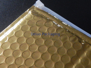 Star Packaging Zipper Slide Matte Gold Bubble Bag Plastikowa torba na suwak na prezenty