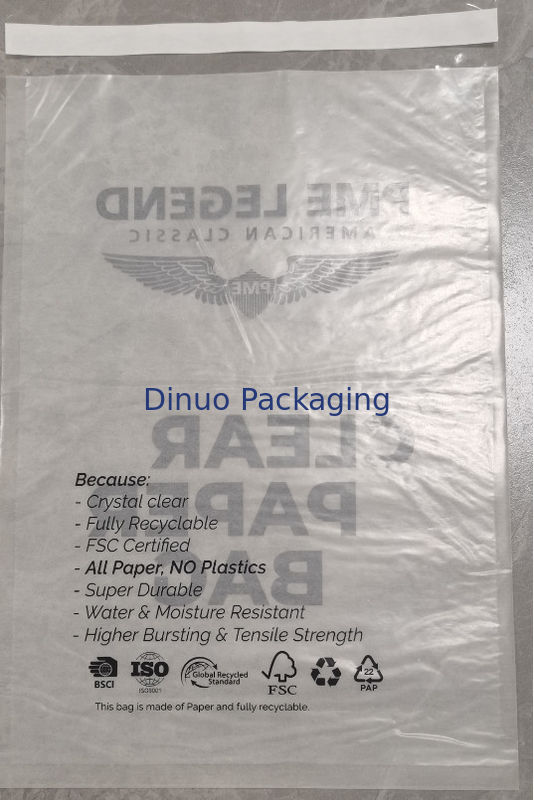 FSC Certified Glassine Paper Envelope Recykling Eco-Conscious Choice Jedna strona półprzezroczysta Jedna strona 100% przezroczysta