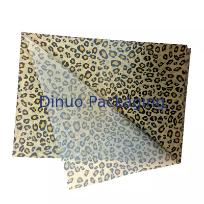 Leopard Print Bezkwasowy papier do pakowania z recyklingu na odzież na prezenty urodzinowe
