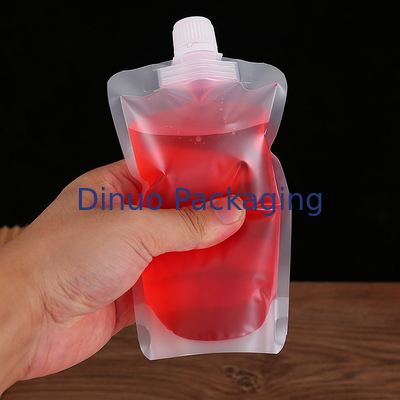 Niestandardowe drukowanie wklęsłe Stand Up Liquid Pouch Przezroczyste etui na sok z wylewką
