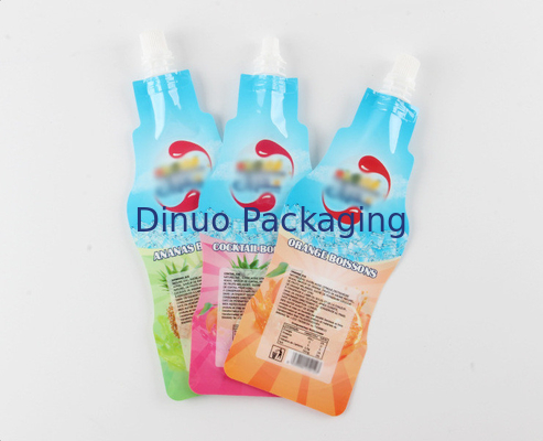 Torba Doypack z nadrukiem na zamówienie Dysza w kształcie butelki z napojami Folia aluminiowa Stand Up Wylewka Etui