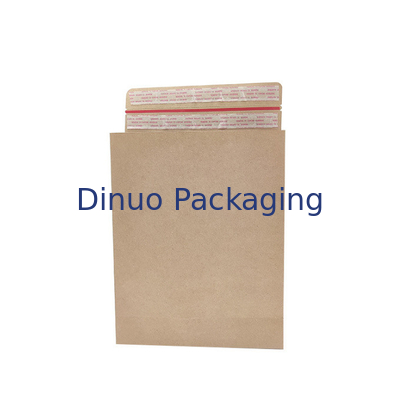 100% biodegradowalna torba papierowa Kraft Mailer Samoprzylepne boki i dolny klin