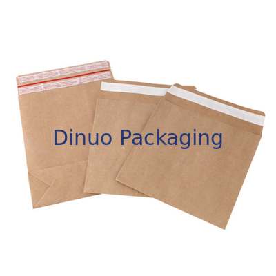 100% biodegradowalna torba papierowa Kraft Mailer Samoprzylepne boki i dolny klin