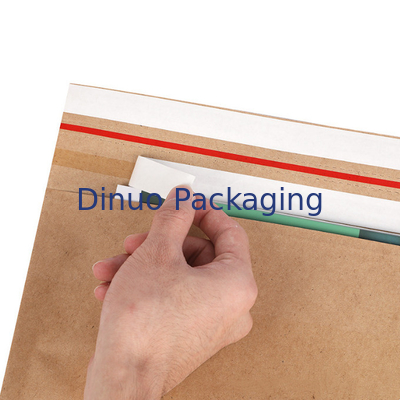 100% biodegradowalna torba papierowa Kraft Mailer Samoprzylepne boki i dolny klin