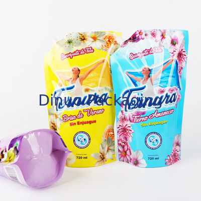 Detergent do prania Niestandardowe drukowane stojące woreczki Uzupełnij worek do pakowania mydła w płynie