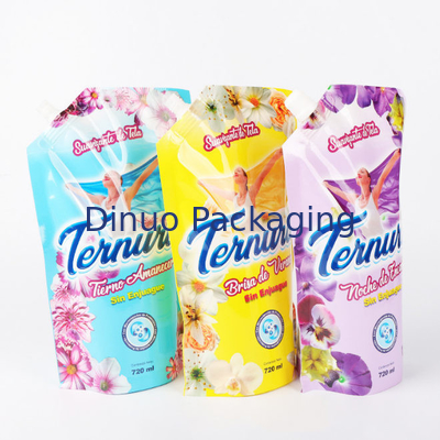 Detergent do prania Niestandardowe drukowane stojące woreczki Uzupełnij worek do pakowania mydła w płynie
