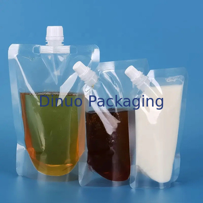 Niestandardowe drukowanie wklęsłe Stand Up Liquid Pouch Przezroczyste etui na sok z wylewką