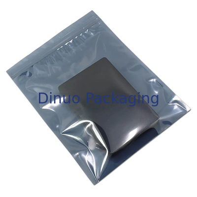Srebrna osłonięta antystatyczna torba ESD Zip Lock / Open Top Grubość 0,03 - 0,15 mm