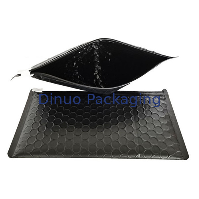 Czarny Mailer Zipper Bag Packing Bubble Poly Bag Z Niestandardowym Logo