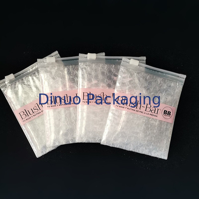 Wielokrotnie używalny odporny na wstrząsy PVC przejrzysty Ziplock Zipper Bubble Bag Custom Makeup Kosmetyczne opakowania