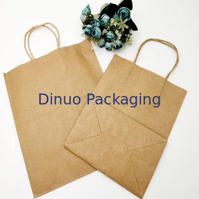 Kraft Paper Packaging Bag Gift Crafts Shopping Biodegradable Bag z skręconymi uchwytami