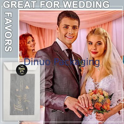 Wyroby spożywcze Szklane worki papierowe tłuszczoodporne Przezroczyste jednorazowe worki do małych przekąsek piekarniczych