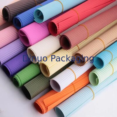 Zróżnicowane kolory Kwiaciarni Strip Paper Rolls Soft Strip Craft Paper For Flower Wrapping Gift Packaging