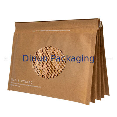 Biodegradowalny ekologiczny podwójny warstwy podkładki Brązowe pęcherze miodne worki do wysyłki Kraft Paper Bubble Mailer Kompostowalny
