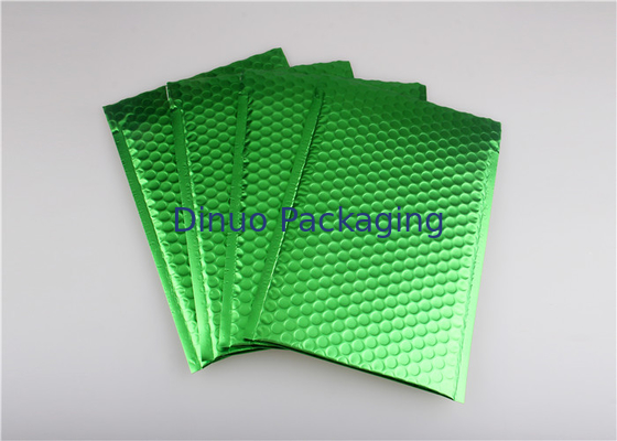 Quad Seal Light Green Metallic Bubble Mailers 265x360mm #I Plastikowa odporność na wstrząsy do promocji
