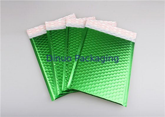 Quad Seal Light Green Metallic Bubble Mailers 265x360mm #I Plastikowa odporność na wstrząsy do promocji