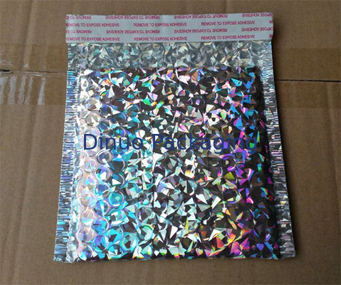 Błyszczące koperty z bąbelkami holograficznymi, ekspresowe pakowanie z kopertami Holographic Poly