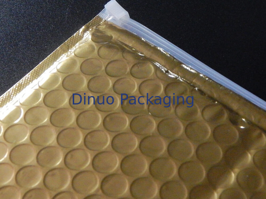 Star Packaging Zipper Slide Matte Gold Bubble Bag Plastikowa torba na suwak na prezenty