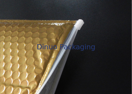 Star Packaging Zipper Slide Matte Gold Bubble Bag Plastikowa torba na suwak na prezenty