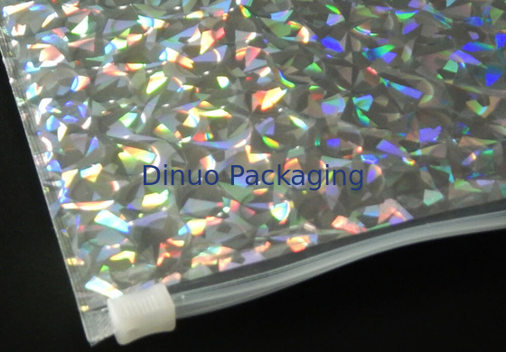 220x160mm Błyszczące holograficzne koperty bąbelkowe z zamkiem kosmetycznym Jiffy Bag Bubble